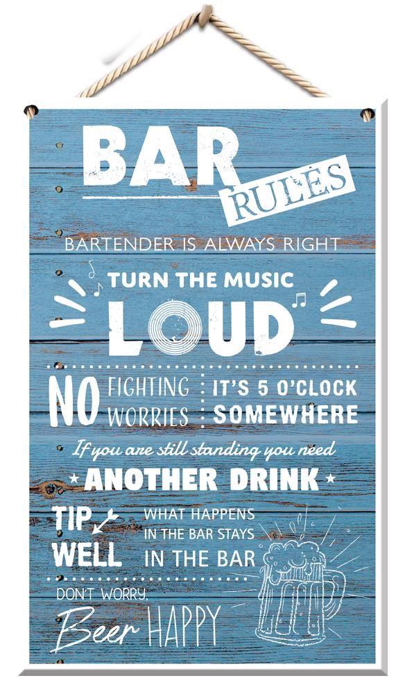 Bar Wall Sign - Vintage Home Decor Plaque for Your Home Bar