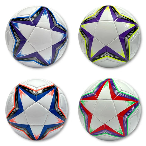 ASSORTED EURO STAR DESIGN INFLATABLE FOOTBALL SIZE 5. HU8137