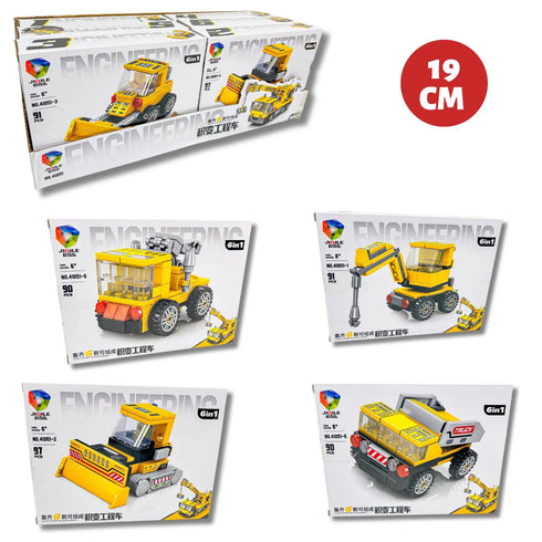 SECTOR STUDIOS 6 IN 1 ENGINEERING MODEL BUILDING BLOCK SET 19 CM. HU1644