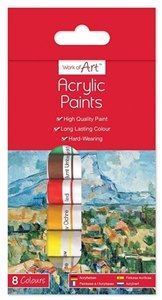 Acrylic Paint Set - 8 Pack 6ml Tubes for Artists & Hobbyists 6742