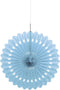 Baby Blue Fan Decoration 40cm - Unique Party Accessory UNI63191