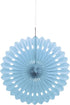 Baby Blue Fan Decoration 40cm - Unique Party Accessory UNI63191