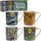 THE LEONARDO COLLECTION VINCENT VAN GOGH ASSORTED DESIGN MUG SET OF 4. LP93139