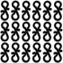25 BLACK S SHAPE MINI GUTTER LIGHT HOOKS CLIP. FF0125BLR