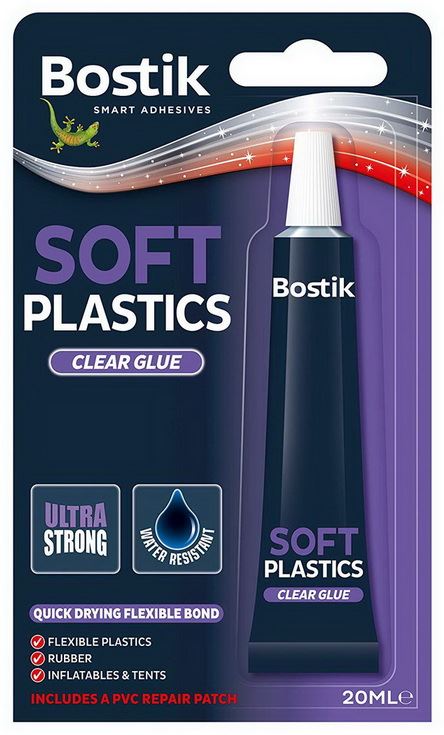 Plastic Adhesive Glue - Bostik Soft Clear 20ml 30803650 006206