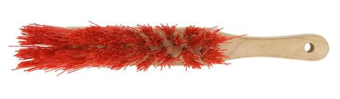 Wooden Hand Brush with Stiff Red PVC Fibres - Elliott 11 Inch