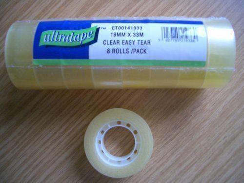 ULTRATAPE EASY CLEAR TAPE 19MM X 33M  8/PK. ET00141933