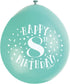 8th Birthday Balloons - Multicolour Latex Pack | UNI56042