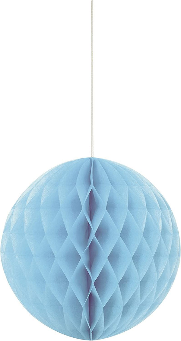 Baby Blue Honeycomb Pom Pom 8 Inch - UNI63221 Party Decor