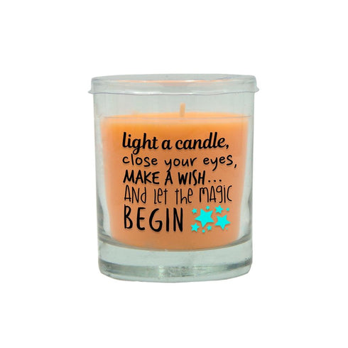 LUMAR AROMATIC JUICY MANGO SCENTED MAGIC BEGIN GLASS CANDLE JAR. PS109345