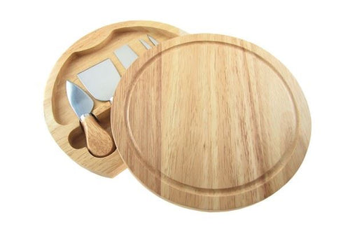 Cheese Board Set - APOLLO Round with 4 Knives AP1974
