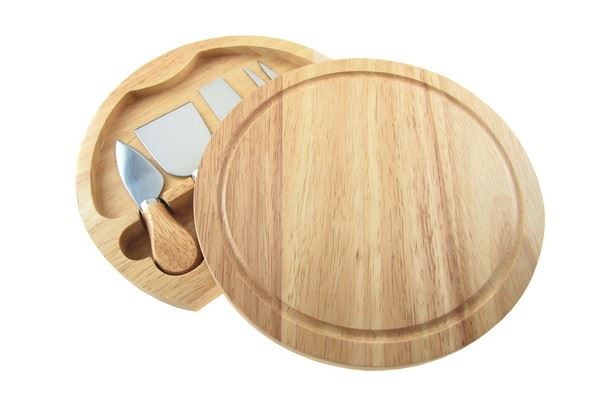 Cheese Board Set - APOLLO Round with 4 Knives AP1974