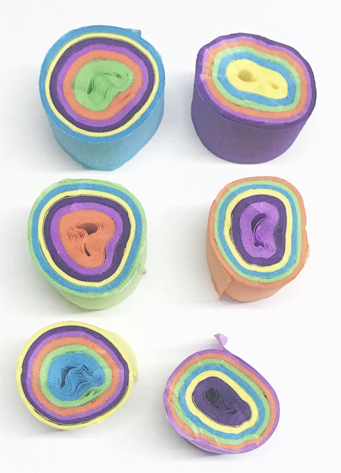 Crepe Paper Streamers - Colorful Party Decorations 6 Pack