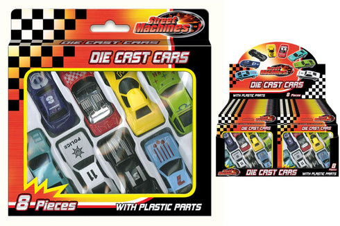 Die Cast Cars 8-Pack - Free Wheel Fun for Kids TY7889