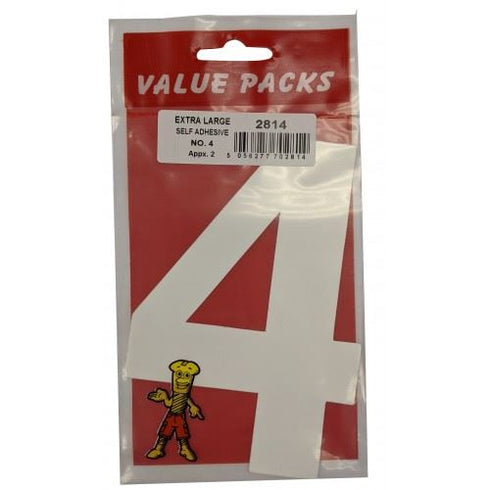 Extra Large Adhesive Numbers - FAST PAK VALUE 2814 Pack