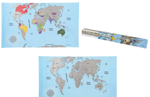 WORLD MAP FOR SCRATCHING. 292900