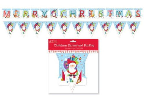 CHRISTMAS GREETING BANNER - BUNTING SET. BANS