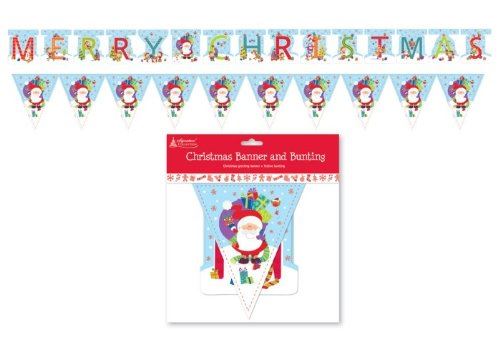 CHRISTMAS GREETING BANNER - BUNTING SET. BANS
