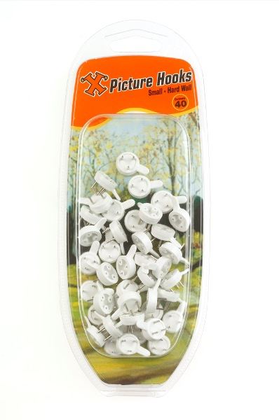 Hard Wall Picture Hooks - SHAW X SMALL 40 Pack FS12892