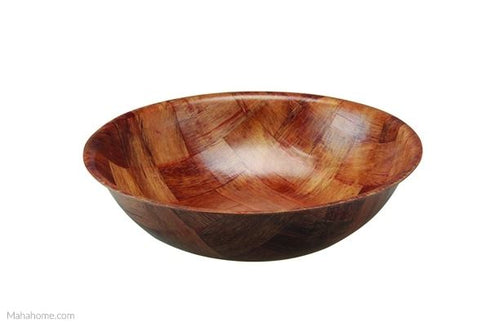 Wooden Bowl 20cm - Handcrafted WOOVEN WOOD BOWL AP1918