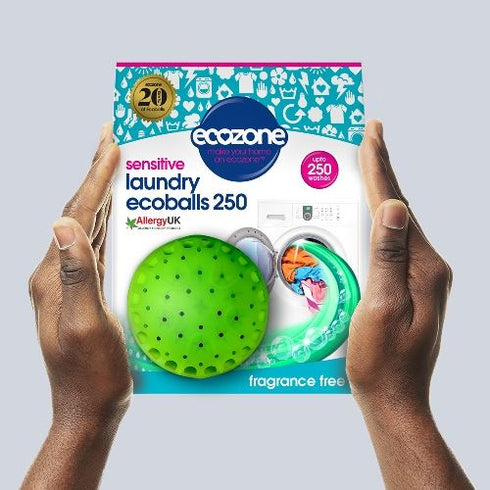 Eco-Friendly Laundry Balls - ECOZONE Fragrance-Free 250 Washes