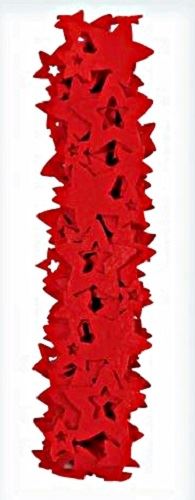 CHRISTMAS XMAS TABLE DECORATION RUNNER SOFT DECOR AIR LAID 72 INCH X 5 CM STARS DESIGN. TARU