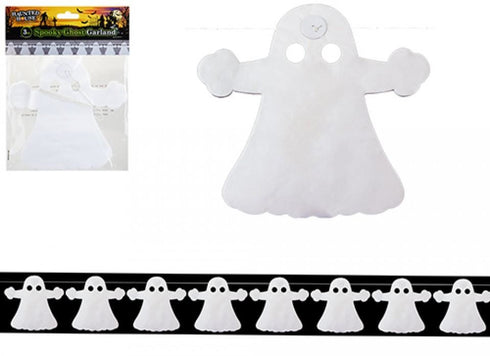 HAUNTED HOUSE PAPER SPOOKY GHOST GARLAND 3MTR. PI976249