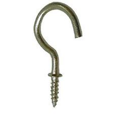 Brass Cup Hooks - STAR PACK 18 Cup Hook Brass Plated 25MM 72081