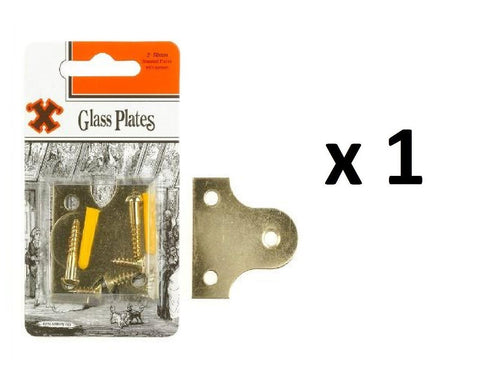 Brassed Frame Plates 50mm - SHAW X, 2 Pack FS13004