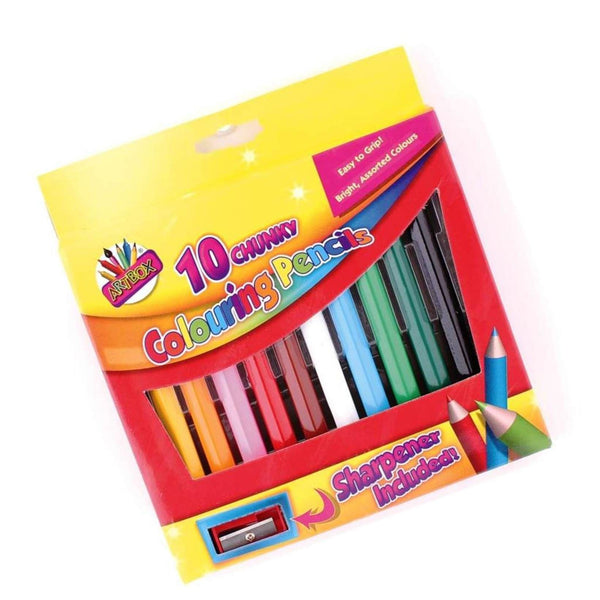 Chunky Colour Pencils - TALLON 10 Pack Half-Size T1084