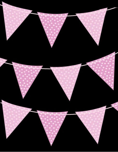 2M POLKA DOT BUNTING PINK. DP31047