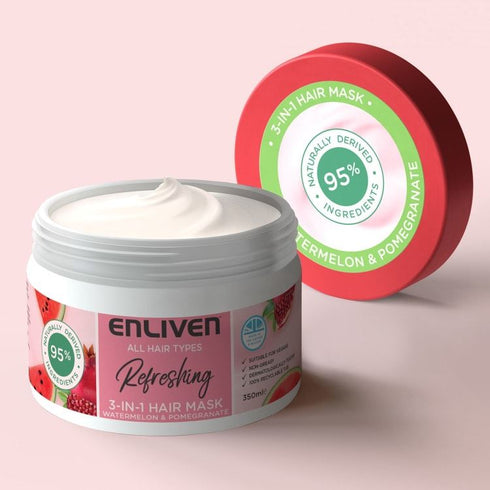 ENLIVEN REFRESHING WATERMELON & POMEGRANATE 3 IN 1 HAIR MASK 350ML. C005740