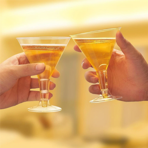 ALL SEASONS CLEAR PLASTIC MARTINI GLASSES 200ML 6/PK. Z60396
