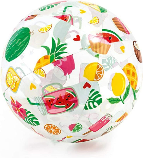 INTEX 59040NP INFLATABLE BEACH BALL FANTASIA 20" / 51CM - 3 ASSORTED. TY2632 59040NP