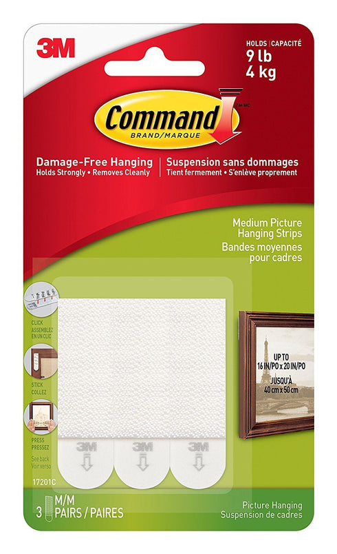 COMMAND MEDIUM PICTURE STRIPS 3 PAIRS. 17201 809741
