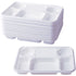 Plastic Dinner Plates - Deluxe 6 Compartment Set 50pc DD9700