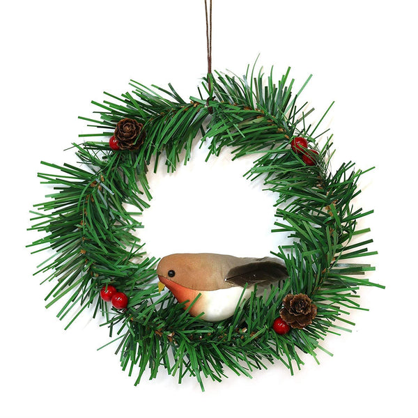 ROBIN PINE WREATH 15CM. DP55477