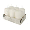 PACK OF 6 WHITE PILLAR CANDLES 60 X 115MM. PS17994