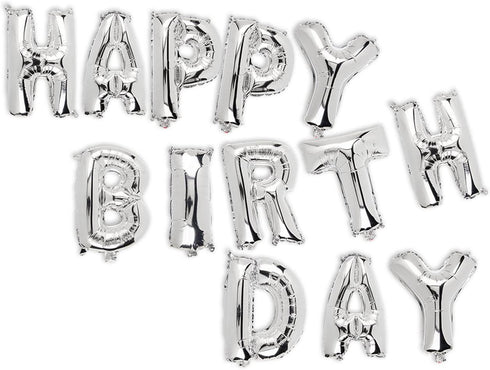HAPPY BIRTHDAY SILVER FOIL BALLOON (APPX 40CM EACH BALLOON). OB620820
