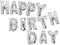 HAPPY BIRTHDAY SILVER FOIL BALLOON (APPX 40CM EACH BALLOON). OB620820