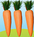 3 ARTIFICIAL GLITTER CARROT EASTER HANGING DECORATION. DP06482