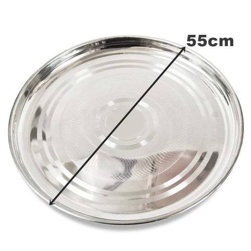 STAINLESS STEEL ROUND TRAY 55CM. SS34505