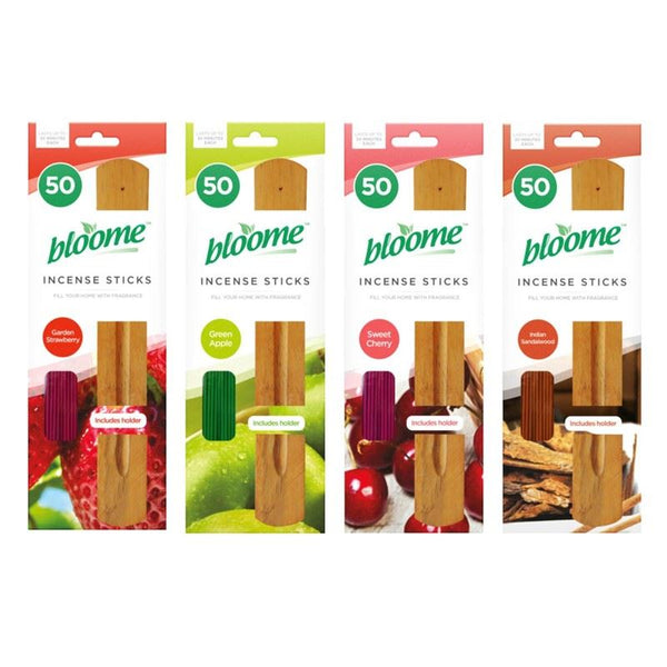 BLOOME ASSORTED FRAGRANCE INCENSE STICKS AND HOLDER 50/PK. OL321225