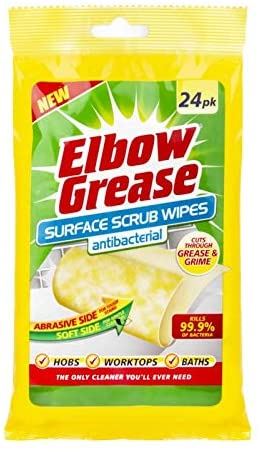 Antibacterial Surface Wipes - ELBOW GREASE Scrub Pack of 24