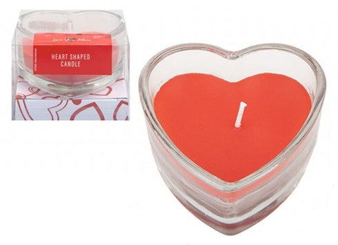 HEART SHAPED CANDLES IN GLASS JAR HOLDER. PI737088