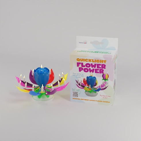 QUICKLIGHT MUSICAL LOTUS FLOWER BIRTHDAY CANDLE. CR-93245