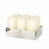 PACK OF 6 CREAM PILLAR CANDLES 60 X 115 MM. PS17991