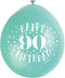 90th Birthday Balloons - Multicolour 10 Pack UNI56058