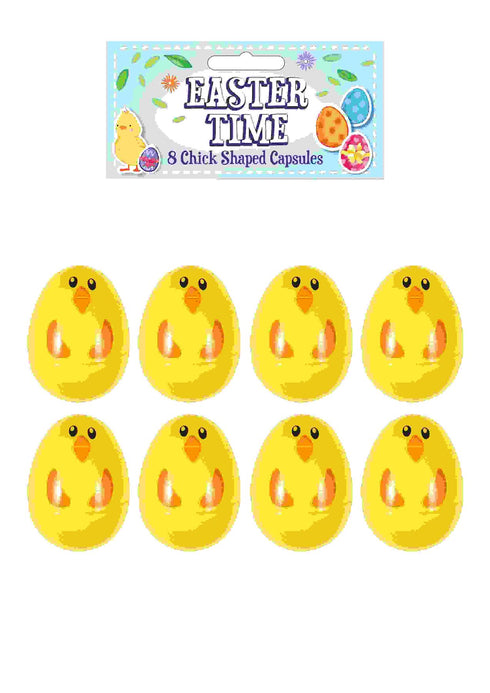 Easter Egg Capsules - Chick Shaped 60mm 8 Pack E21125