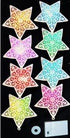 BATTERY OPERATED LED STARS MULTICOLOUR 12CM 8/PK. DP55229
